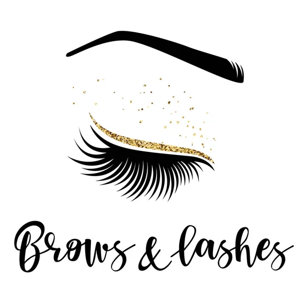 Brows and lashes logo — Stock Vector