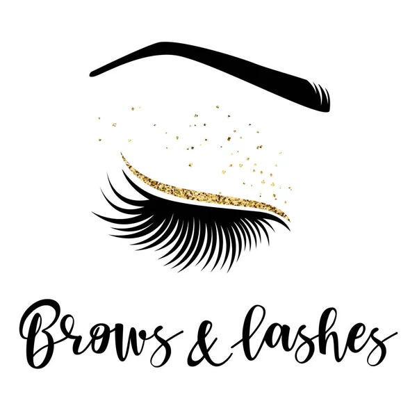 Logo des sourcils et cils — Image vectorielle