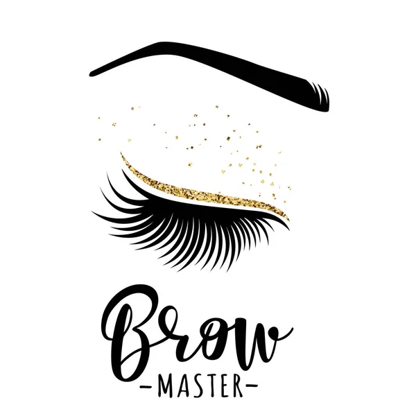 Brow master logotyp — Stock vektor