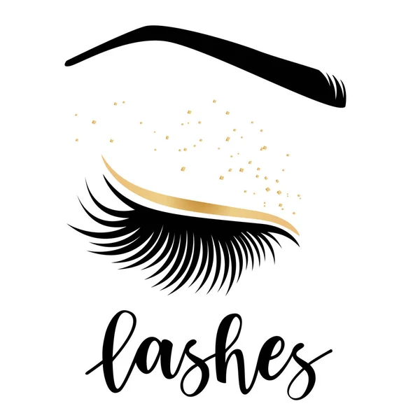 Vector illustration of lashes — Stock Vector