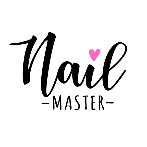 Nail master bokstäver — Stock vektor