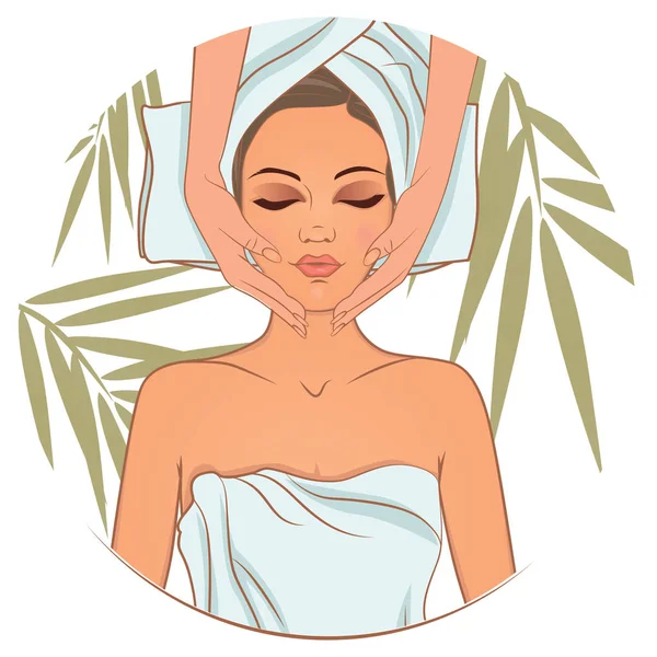 Vector illustration on the theme of spa therapy