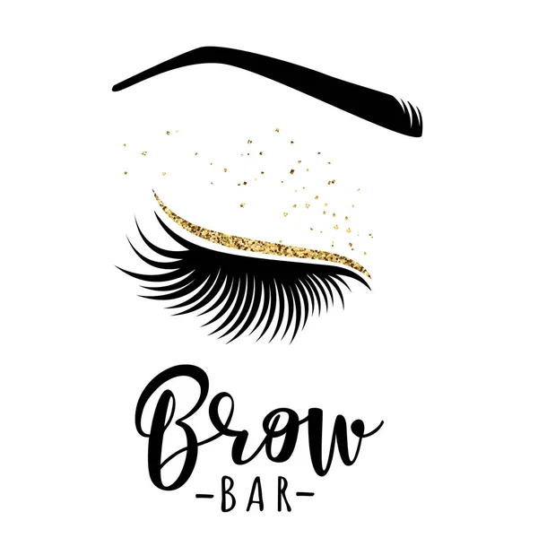 Brow bar logotyp — Stock vektor