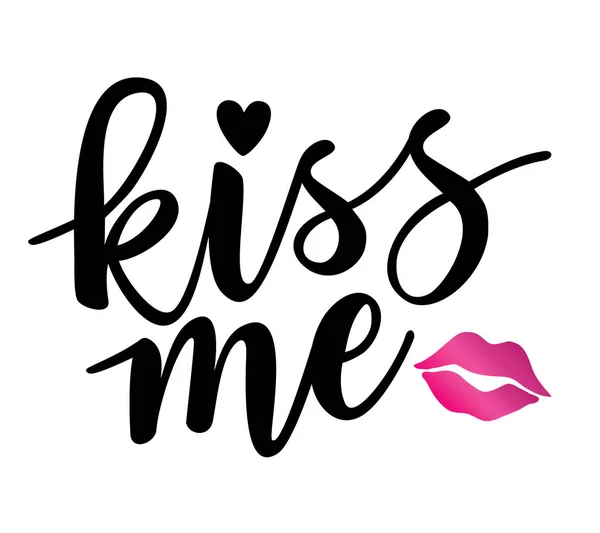 "Embrassez-moi 'affiche de motivation de lettrage inspirant — Image vectorielle