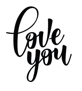 'Seni seviyorum' ilham verici yazı motivasyon posteri