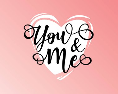 'Sen ve ben' ilham verici yazı motivasyon posteri