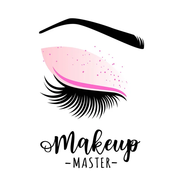 Maquillaje master logo — Vector de stock