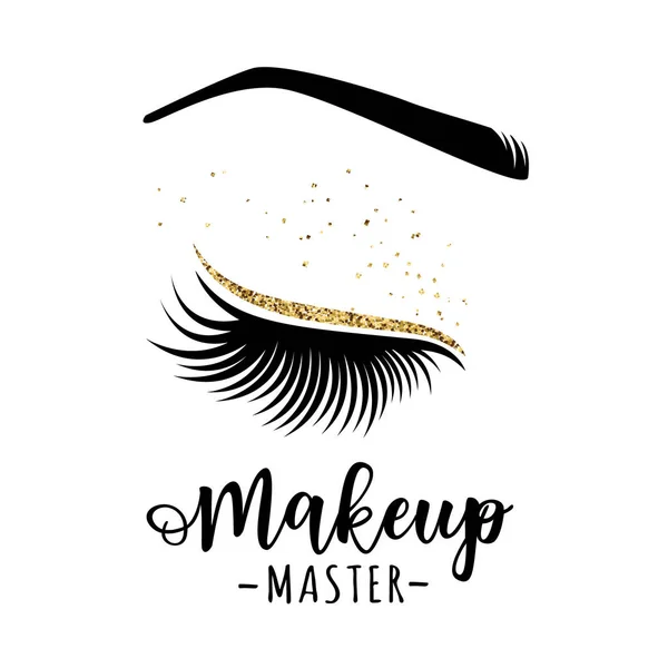 Maquillaje master logo — Vector de stock