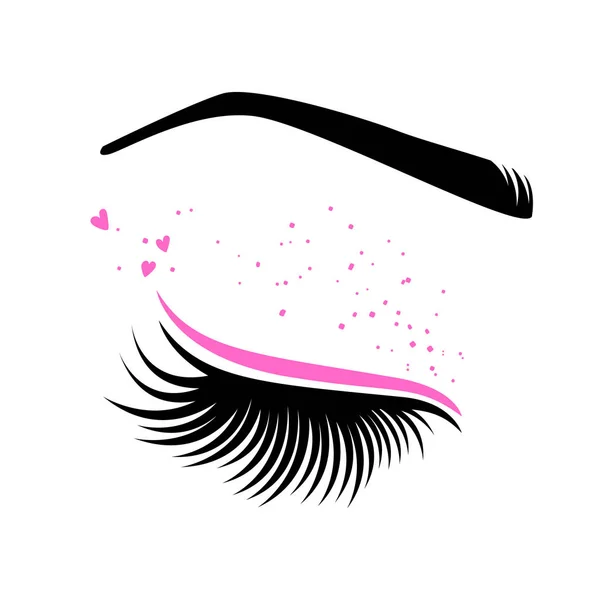 Pink makeup for Valentine's day — Stock Vector