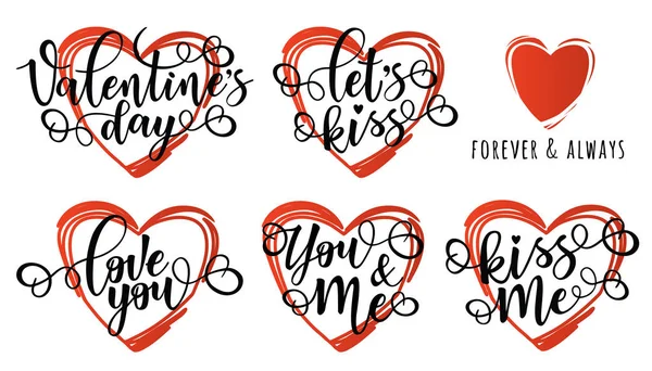 Inspirational posters set for Valentine's Day — Stock Vector
