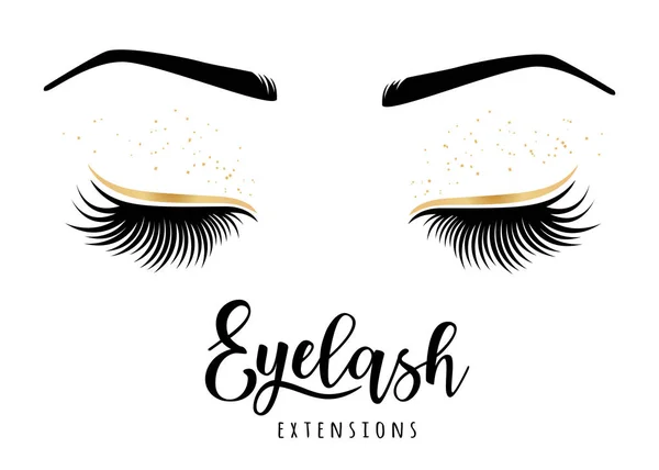 Eyelash extensions logotyp — Stock vektor