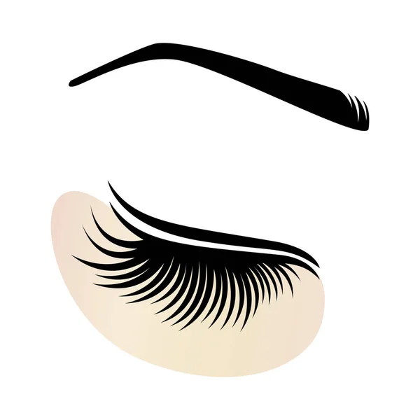 Eyelash extensions logo with eye patch — Stock Vector