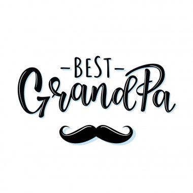 'En iyi büyükbaba poster harflerle'