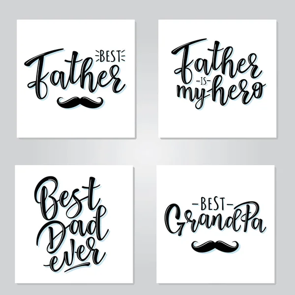 Lettering for 'Father's day', vector set — Stock Vector