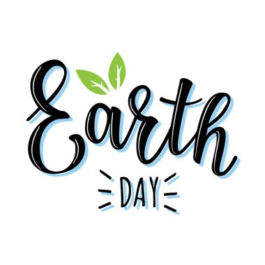 'Dünya Günü' yazı vektör çizim