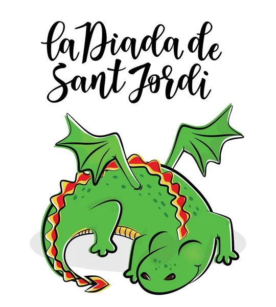 La Diada de Sant Jordi (ημέρα του Αγίου Γεωργίου). — Διανυσματικό Αρχείο