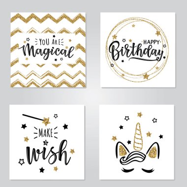 Bir sihirli kartlar set vektör çizim