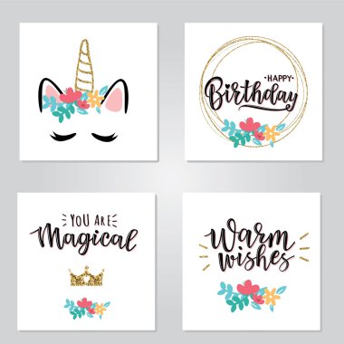 Bir sihirli kartlar set vektör çizim