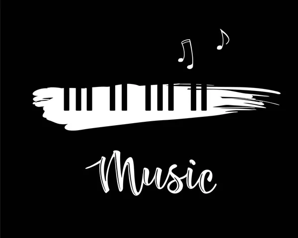 Bir müzik tasarım öğesi vektör çizim. 