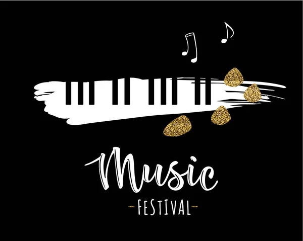 Ilustración vectorial de un elemento de diseño musical. Festival de música . — Vector de stock