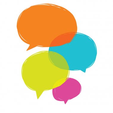 Vektör konuşma balonu renkli ayarla