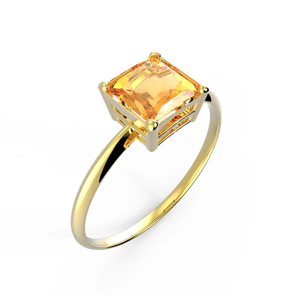 Wiith διαμάντι δαχτυλίδι γάμου. 3D απεικόνιση — Φωτογραφία Αρχείου