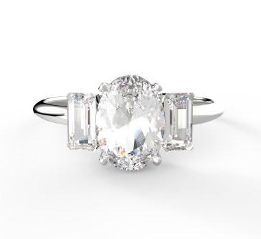 Elmas alyans. 3D render