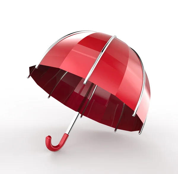 Esernyő, fehér alapon. 3D-s illusztráció — Stock Fotó