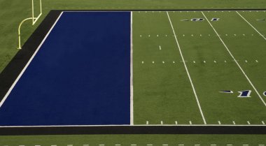 Football Field Blue End Zone clipart