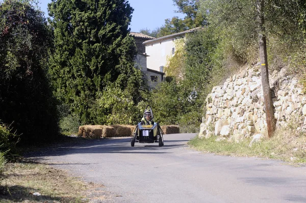 Soapbox závod pořádán ve vesnici Tornac — Stock fotografie