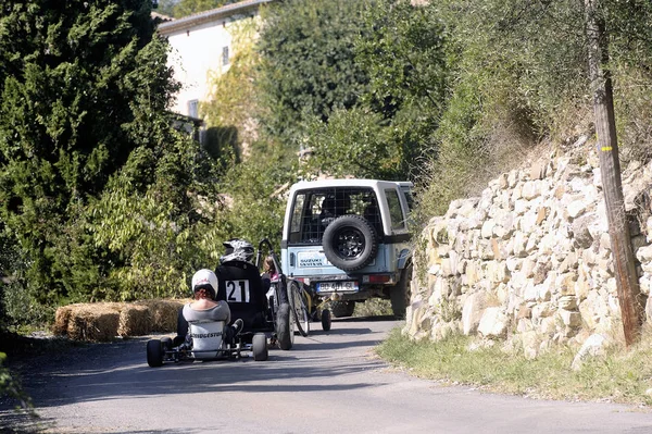 Soapbox závod pořádán ve vesnici Tornac — Stock fotografie