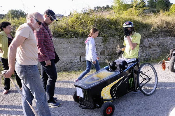 Carrera soapbox organizado en el pueblo de Tornac —  Fotos de Stock