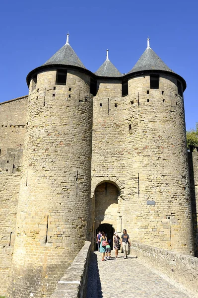 Carcassonne erődített város — Stock Fotó