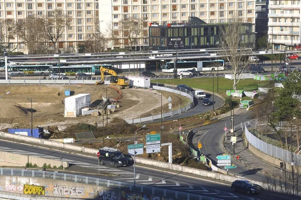 Visa av ett distrikt av Boulogne Billancourt — Stockfoto