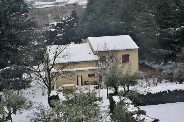 Paisaje nevado en la región francesa de Cevennes —  Fotos de Stock