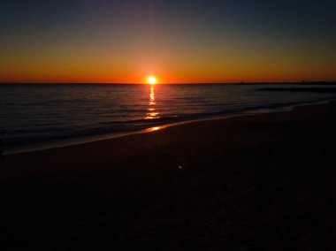 Okyanus arka plan açık havada doğal güneşli üzerinde plaj manzarası