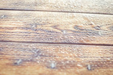 Doğal dokulu yüzey arka plan için eski ahşap tezgah tablo görünümünü kapatın. En iyi görünüm düz yatıyordu stil tasarım