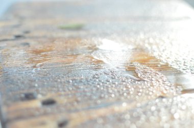 Doğal dokulu yüzey arka plan için eski ahşap tezgah tablo görünümünü kapatın. En iyi görünüm düz yatıyordu stil tasarım