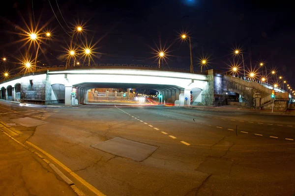Natt urbana staden road — Stockfoto