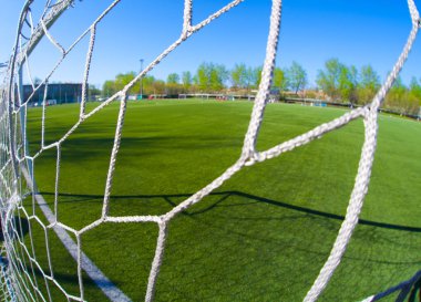 Güneş ışığı gün arenada futbol