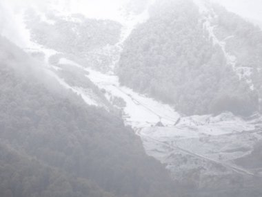 Sisli kış manzara Panoraması