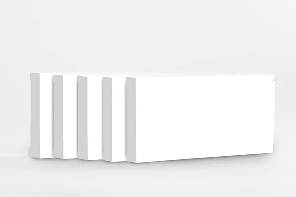 Άσπρο Κουτί Λευκό Φόντο — Φωτογραφία Αρχείου