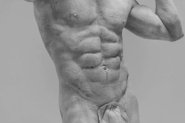 Antique Sculpture Man White Background — Stock Photo, Image