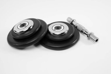 beyaz arkaplanda halter 