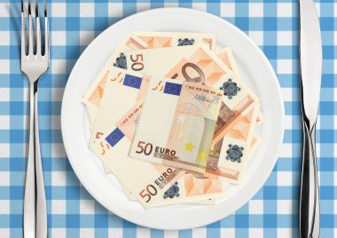 Tablo ayarı para tabakta, ekonomi kavramı ile