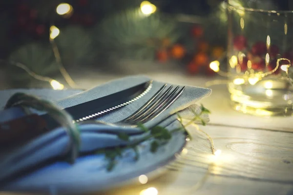 Conjunto de tabela de natal — Fotografia de Stock