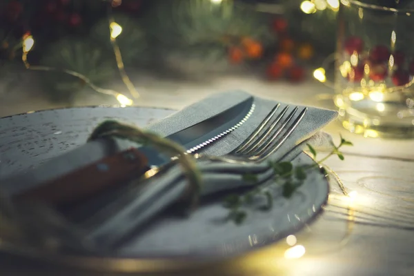 Conjunto de tabela de natal — Fotografia de Stock