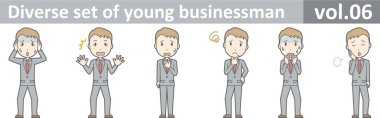 Genç işadamı, Eps10 vektör biçimi vol.06 farklı kümesi