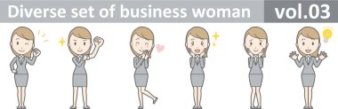 İş kadını, Eps10 vektör biçimi vol.03 farklı kümesi