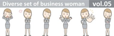 İş kadını, Eps10 vektör biçimi vol.05 farklı kümesi